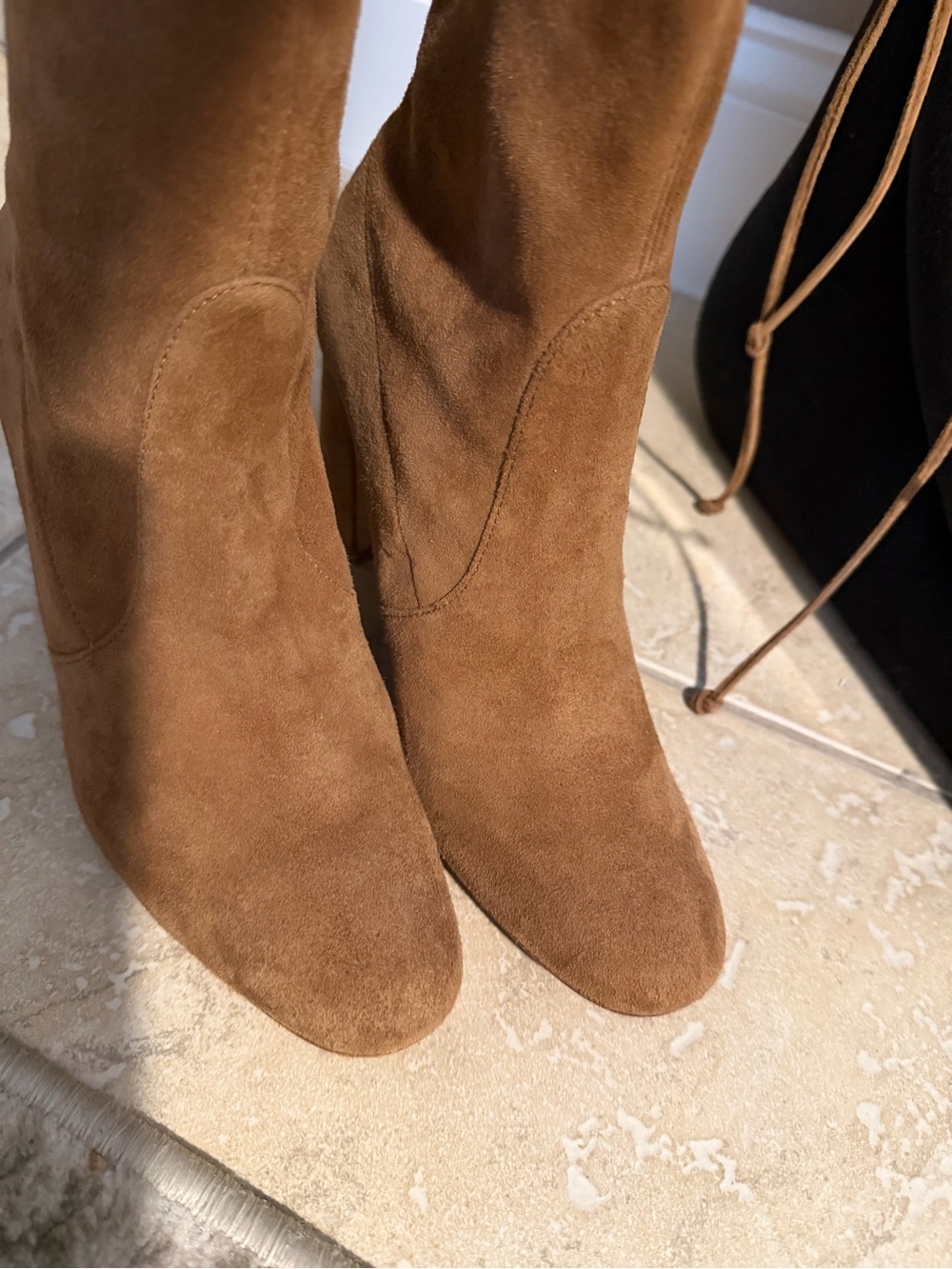Stuart Weitzman Tieland Suede Over-The-Knee Boots - Walnut Brown - Size 7.5 US - Picture 5 of 12